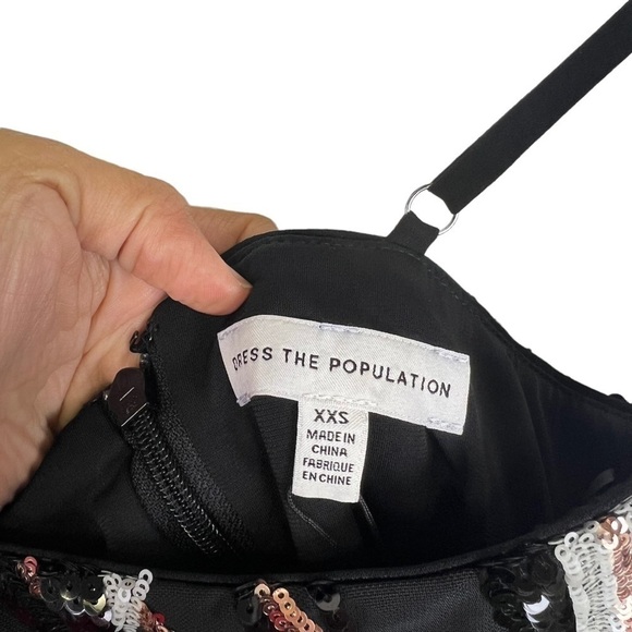 Dress The Population Sequin Mesh Tiered‎ Dress - Picture 4 of 10